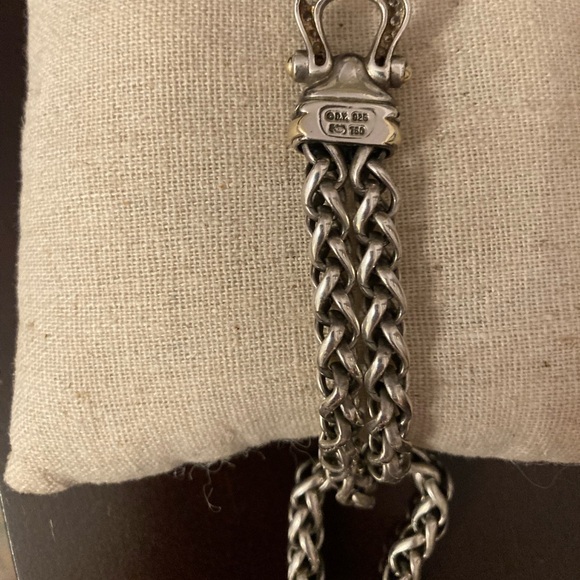 David Yurman Diamond Buckle Double Wheat Chain - Picture 4 of 4